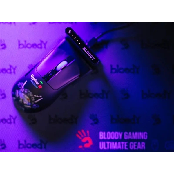 A4-Tech Bloody R73 Ultra Duo Cypher Ghost vezeték nélküli fekete gamer egér