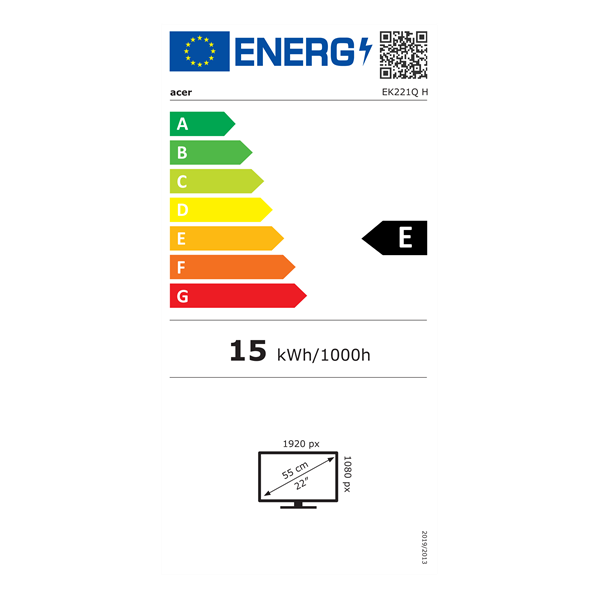ACER 21,5" EK221QHbi FHD VA 100Hz HDMI/VGA fekete LED monitor (Újracsomagolt)