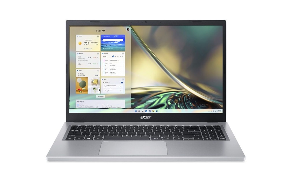 ACER Aspire A315-24P-R11R, 15.6" FHD, AMD Ryzen 3 7320U, 8GB, 512GB SSD, UMA, DOS, ezüst laptop