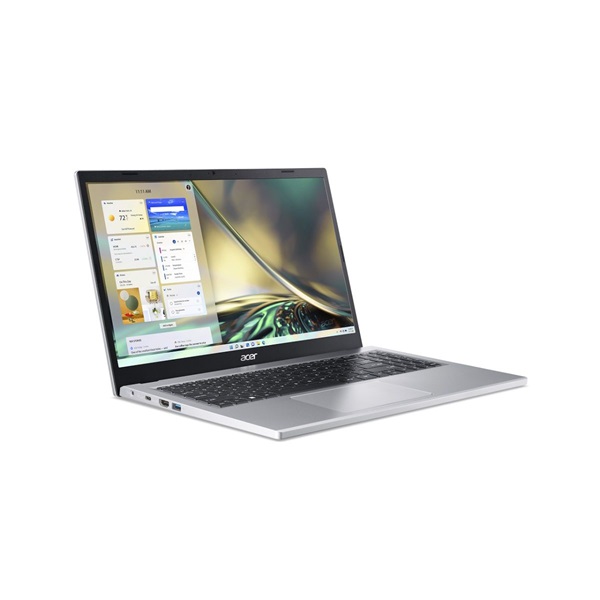 ACER Aspire A315-24P-R11R, 15.6" FHD, AMD Ryzen 3 7320U, 8GB, 512GB SSD, UMA, DOS, ezüst laptop