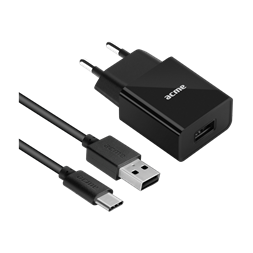 ACME CH212 2,4A univerzális USB hálózati töltő + Type-C kábel