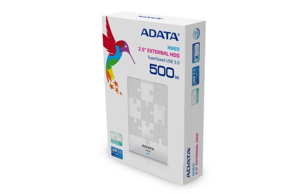 ADATA AHV61 2,5" 500GB USB3.0 fehér külső winchester