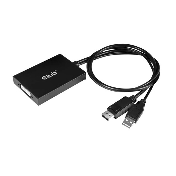Club3D DISPLAYPORT TO DUAL LINK DVI-I DUAL LINK ACTIVE ADAPTER MAX RES 4K30HZ