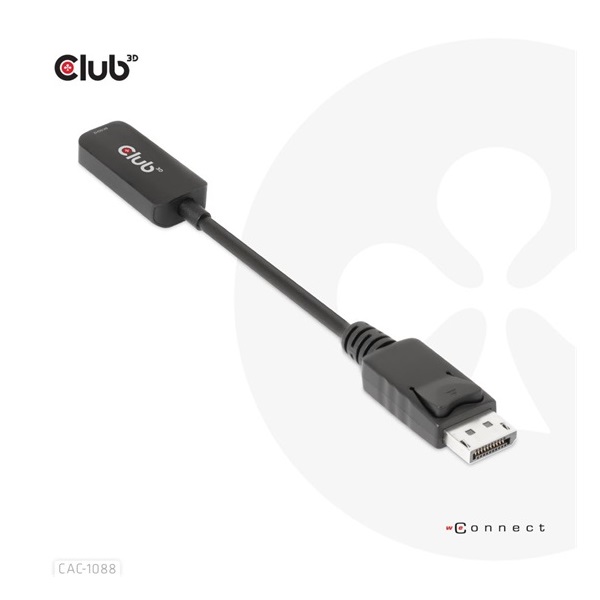 Club3D DisplayPort1.4 to HDMI 4K120Hz/8K60Hz HDR Active adapter M/F