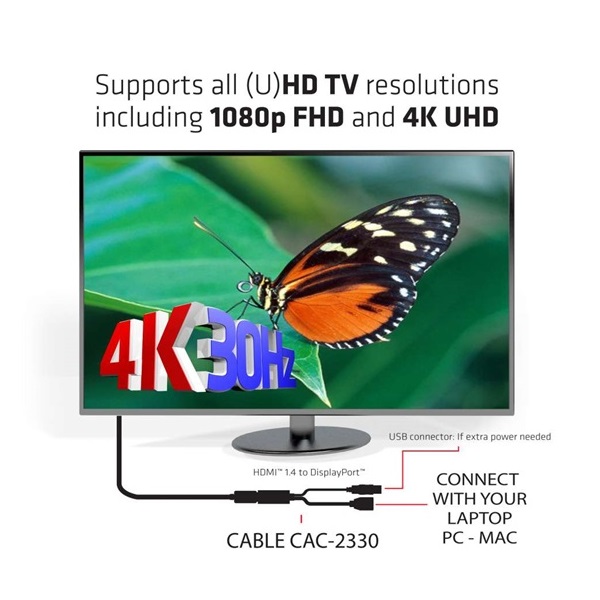 Club3D HDMI to DisplayPort Adapter Male/Female