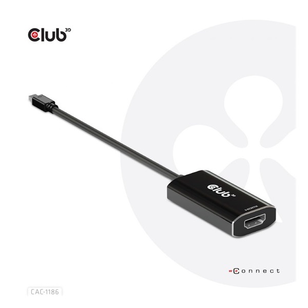Club3D Mini DisplayPort 1.4 to HDMI 4K120Hz with DSC1.2 Active Adapter M/F