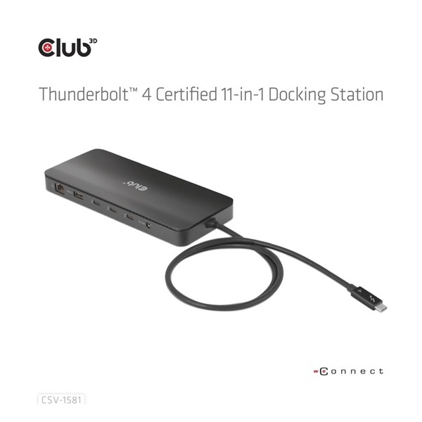 ADA Club3D Thunderbolt 4 Certified 11-in-1 Docking Station