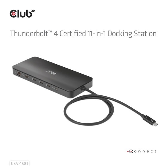 ADA Club3D Thunderbolt 4 Certified 11-in-1 Docking Station