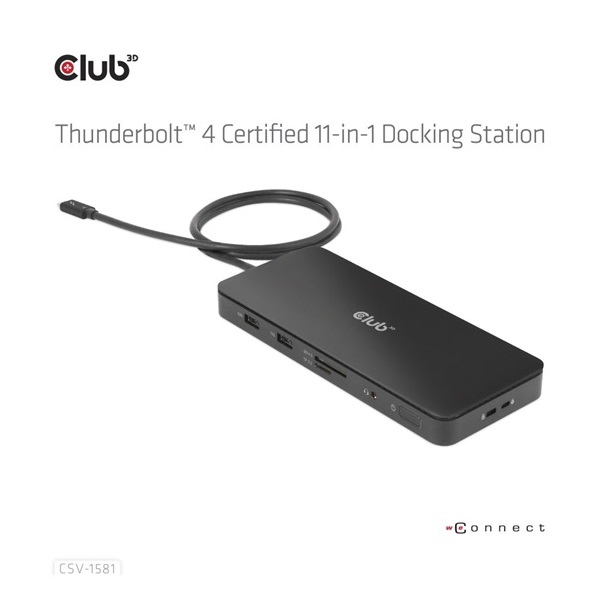 ADA Club3D Thunderbolt 4 Certified 11-in-1 Docking Station
