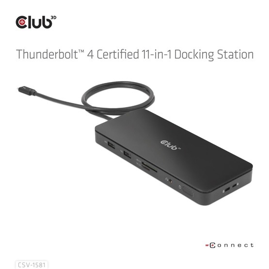 ADA Club3D Thunderbolt 4 Certified 11-in-1 Docking Station