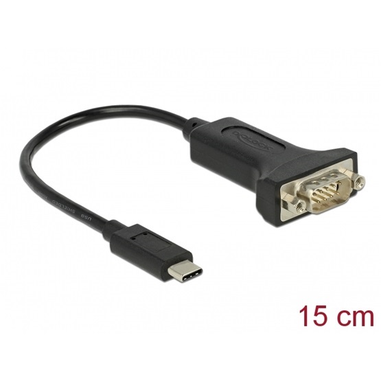Delock 63908 USB-C > 1 db soros DB9 RS-232 adapter