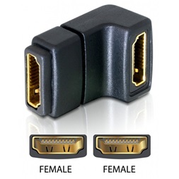 Delock 65075 HDMI anya > HDMI anya 90° lefelé hajlított adapter