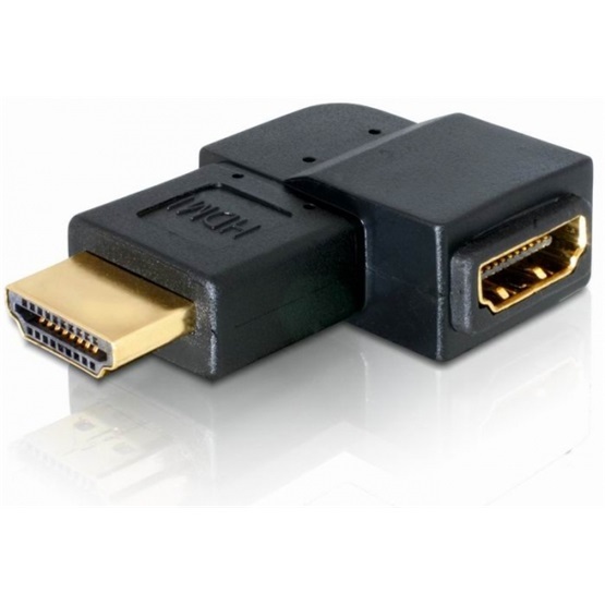 Delock 65077 HDMI apa > HDMI anya 90° balra hajlított adapter