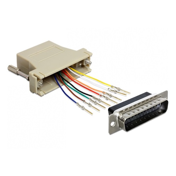 Delock 65433 Sub-D 25pin apa - RJ45 anya adapter szerelő készlet