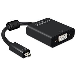 Delock 65558 HDMI micro-D dugó - VGA hüvely audióval adapter - Fekete