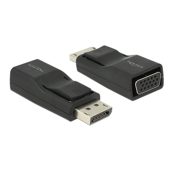 Delock 65653 DisplayPort 1.2 dugós csatl. > VGA csatl. hüvely adapter - Fekete