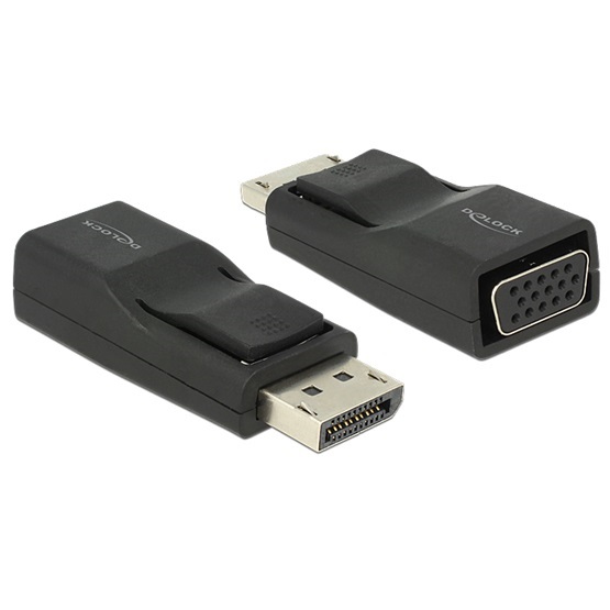 Delock 65653 DisplayPort 1.2 dugós csatl. > VGA csatl. hüvely adapter - Fekete