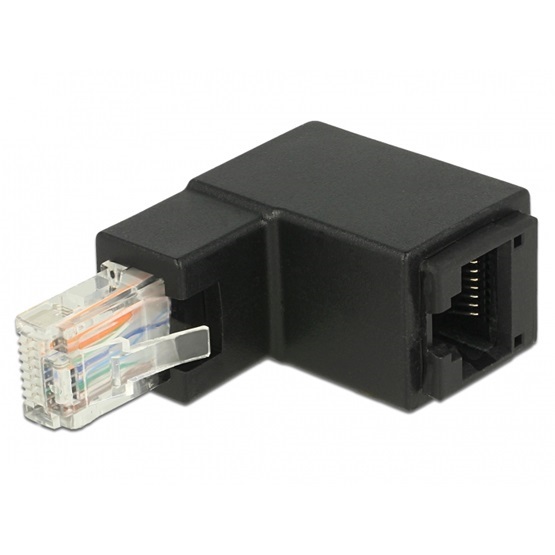 Delock 86424 RJ45 apa L alakú > RJ45 anya Cat.6 UTP adapter
