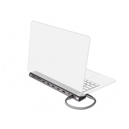 ADA Delock 87748 USB-C vékony dokkoló állomás 4K - HDMI / USB 3.0 / LAN / SD / PD 3.0