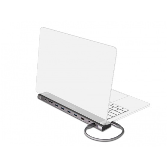 ADA Delock 87748 USB-C vékony dokkoló állomás 4K - HDMI / USB 3.0 / LAN / SD / PD 3.0