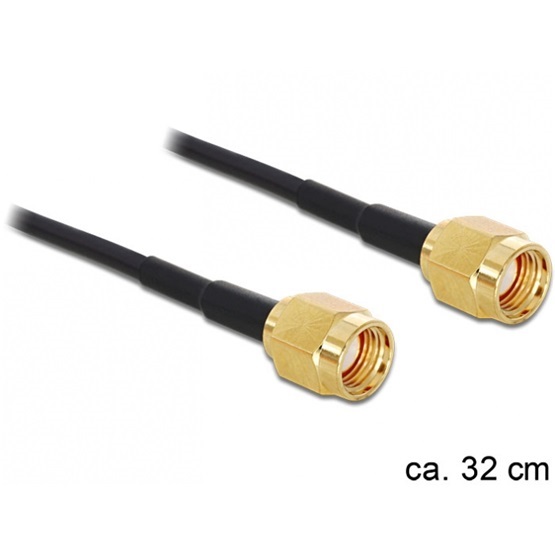 ADA Delock 88475 RP-SMA csatlakozódugó > RP-SMA csatlakozódugó 320mm adapter
