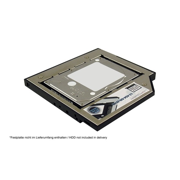 ADA LC Power 5,25" drive bay rack for a 2,5" HDD/SSD (9,5mm) - ultraslim ODD- LC-ADA-525-25-NB