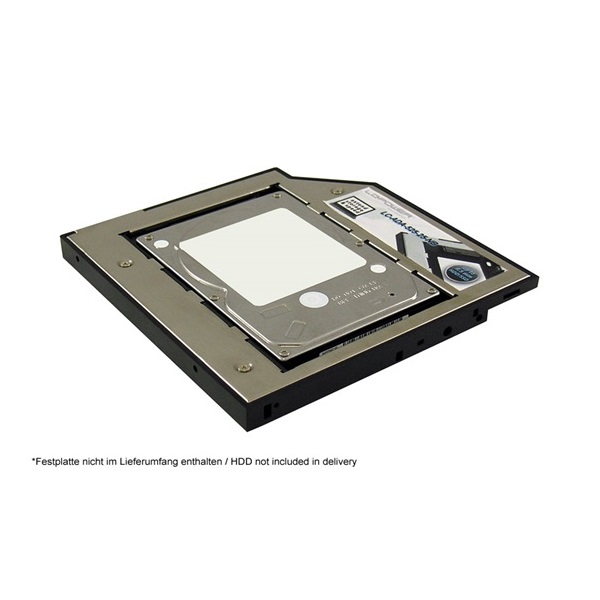 ADA LC Power 5,25" drive bay rack for a 2,5" HDD/SSD (9,5mm) - ultraslim ODD- LC-ADA-525-25-NB