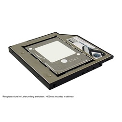 ADA LC Power 5,25" drive bay rack for a 2,5" HDD/SSD (9,5mm) - ultraslim ODD- LC-ADA-525-25-NB