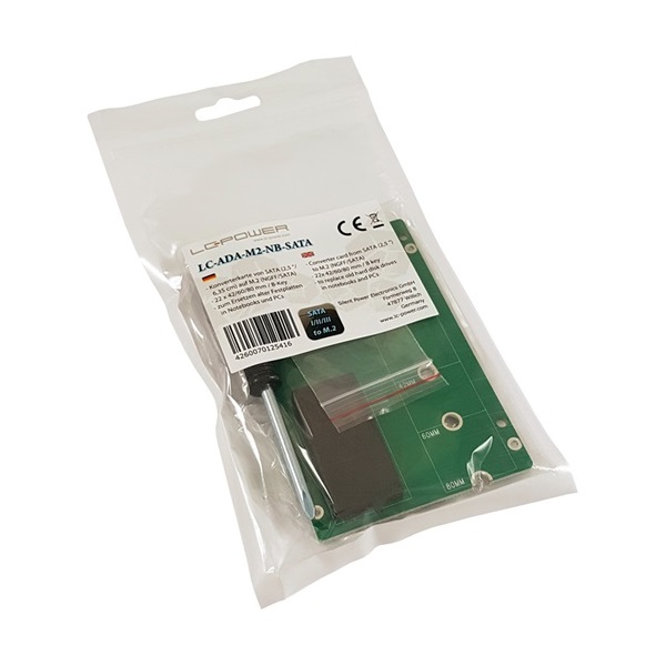 ADA LC Power SATA > M.2 SSD átalakító kártya - LC-ADA-M2-NB-SATA