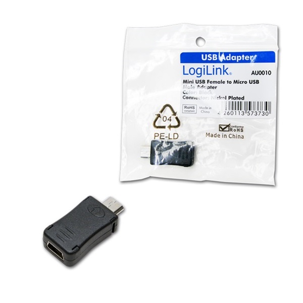 LogiLink AU0010 miniUSB anya - micro USB apa adapter