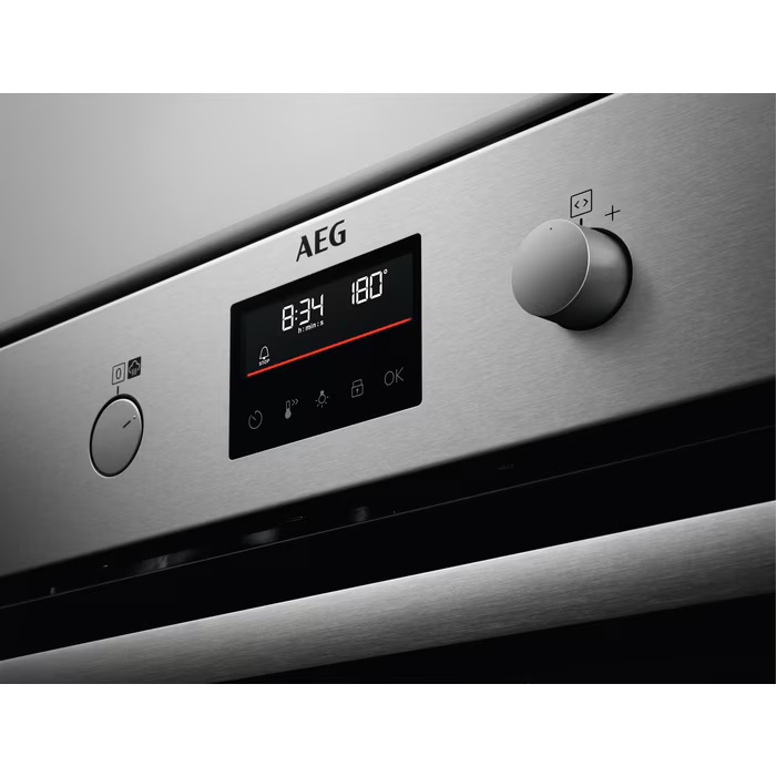 AEG BPS351161M SteamBake inox, beépíthető, sütőtér: 72L, grill, légkeverés, pirolitikus, sütő