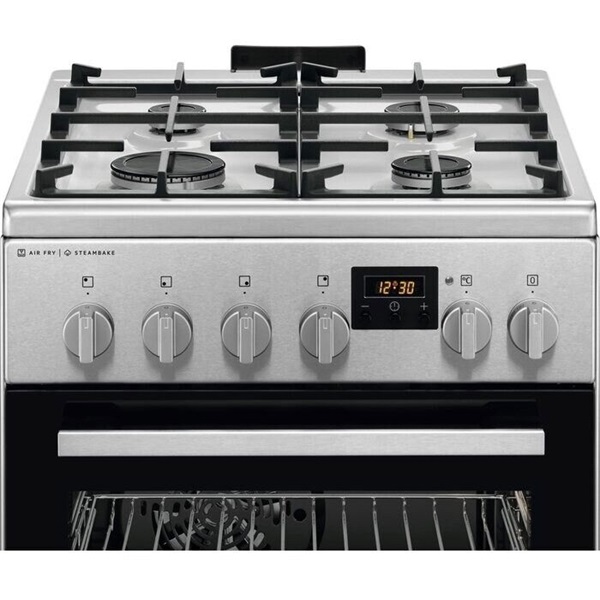 AEG CKB56490BM inox, szabadonálló, gáz, kombinált, főzőzóna: 4, sütő:58L, grill, tűzhely