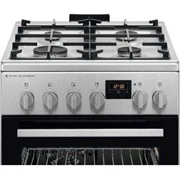 AEG CKB56490BM inox, szabadonálló, gáz, kombinált, főzőzóna: 4, sütő:58L, grill, tűzhely
