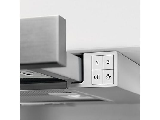 AEG DPB3632S inox, beépíthető, kihúzható, méret:60cm, teleszkópos, zajszint:48dB, páraleszívó