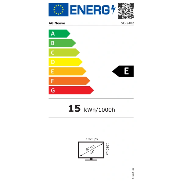 AG Neovo 23,8" SC-2402 FHD VA VGA/HDMI/BNC LED monitor