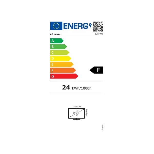AG Neovo 27" DW-2701 WQHD IPS HDMI/DP/USB-C fekete LED monitor