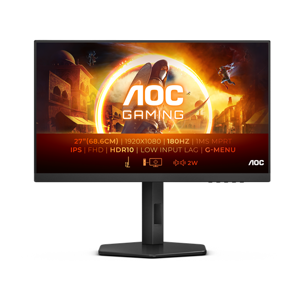 AOC 27" 27G4X FHD IPS 180Hz DP/HDMI gamer monitor