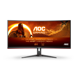 AOC 34" CU34G2XE/BK UWQHD VA 144Hz DP/HDMI/USB ívelt gamer monitor (Újszerű)