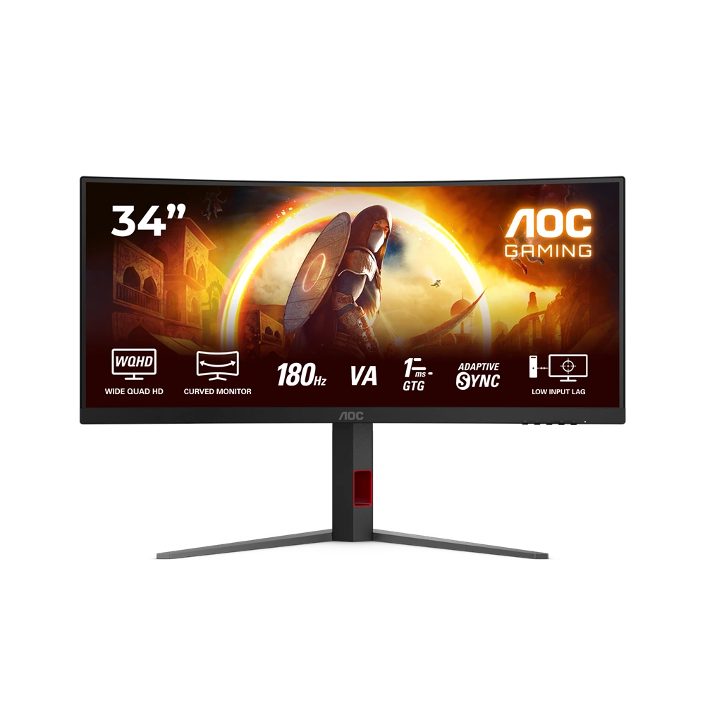 AOC 34" CU34G4 UWQHD VA 180Hz HDMI/DP ívelt gamer monitor