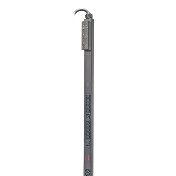 APC AP7598 Rack PDU, Basic, 0U, 12.5kW, 208V, (30)C13, (6)C19, 10` Cord
