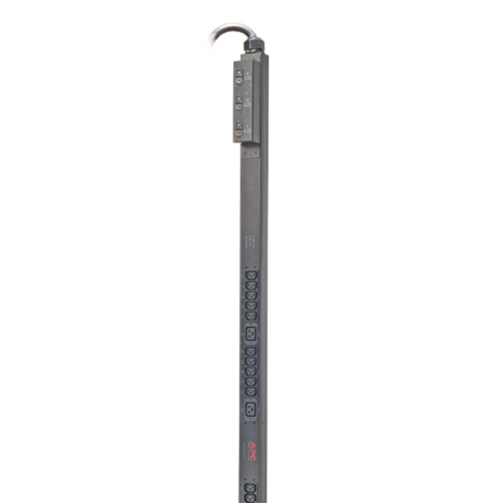 APC AP7598 Rack PDU, Basic, 0U, 12.5kW, 208V, (30)C13, (6)C19, 10` Cord