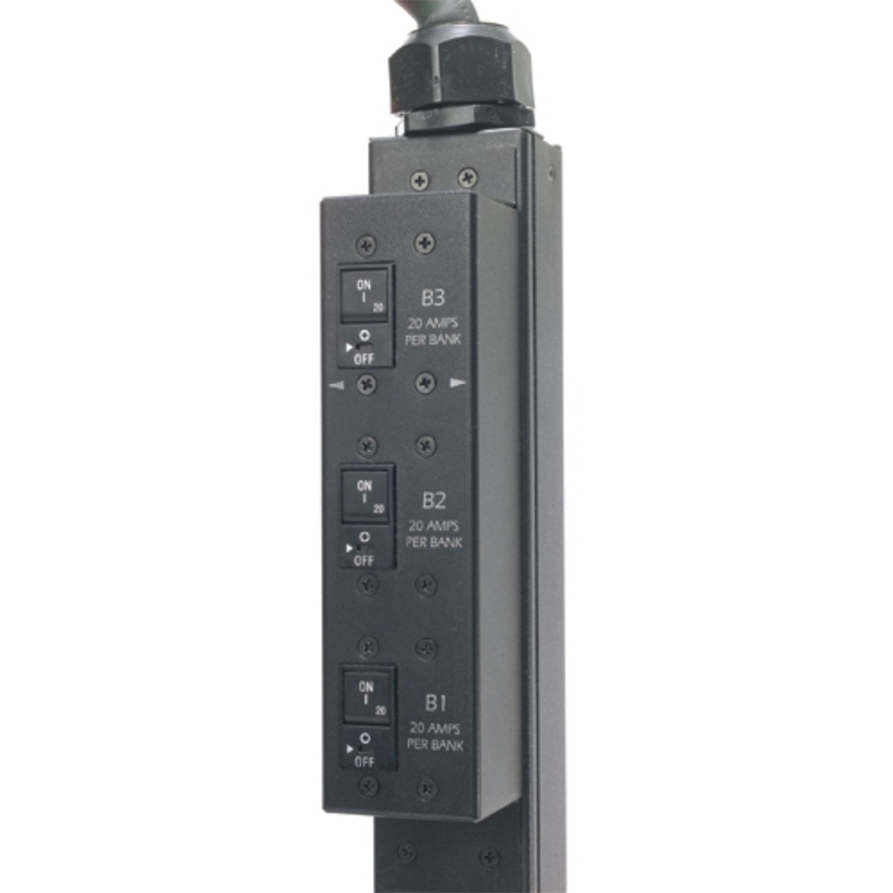 APC AP7598 Rack PDU, Basic, 0U, 12.5kW, 208V, (30)C13, (6)C19, 10` Cord