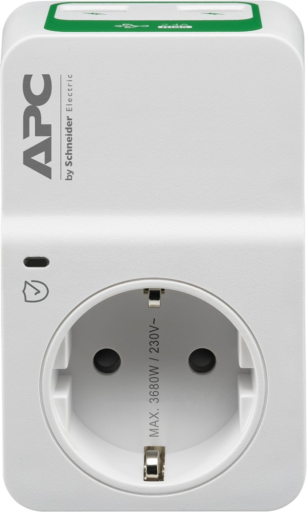 APC PM1WU2-GR SURGE PROTECTOR túlfeszültségvédő 2 USB csatlakozóval