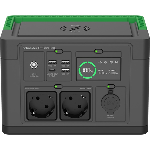 APC PPS330-GR OffGrid 330 332Wh Lítium-ion 230V hordozható akkumulátor állomás