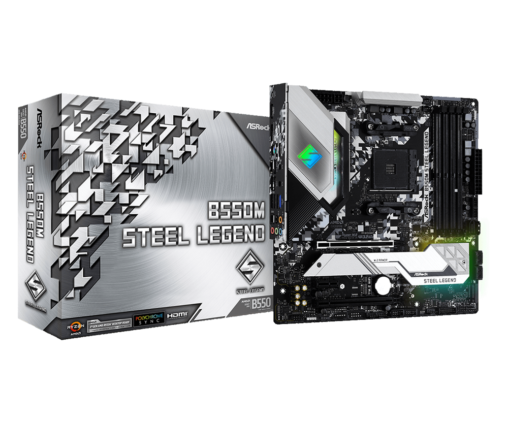 ASRock B550M STEEL LEGEND AMD B550 SocketAM4 mATX alaplap