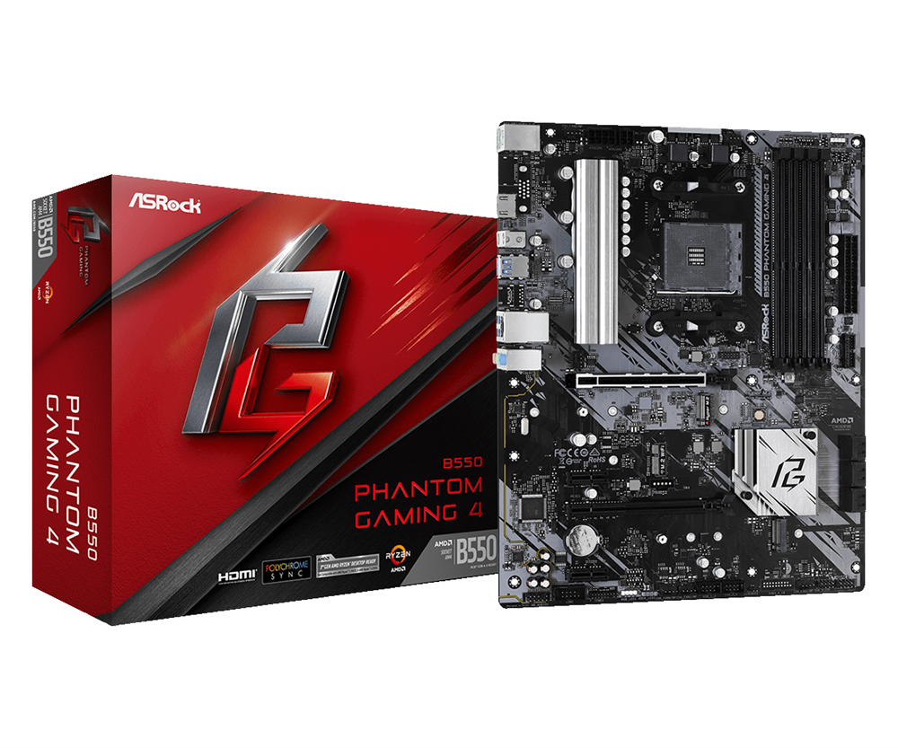 ASRock B550 PHANTOM GAMING 4 AMD B550 SocketAM4 ATX alaplap