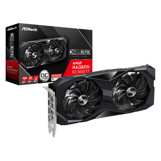 ASRock Radeon RX 6650 XT Challenger D OC AMD 8GB GDDR6 128bit PCIe videókártya
