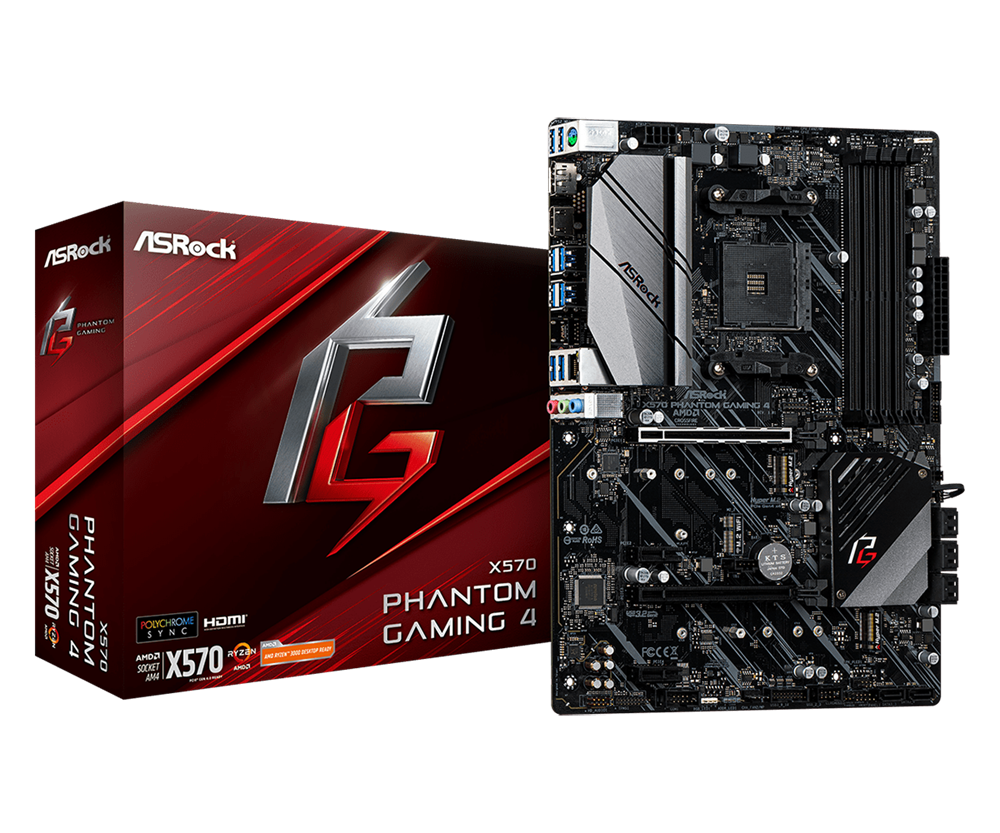ASRock X570 Phantom Gaming 4 AMD X570 Socket AM4 ATX alaplap