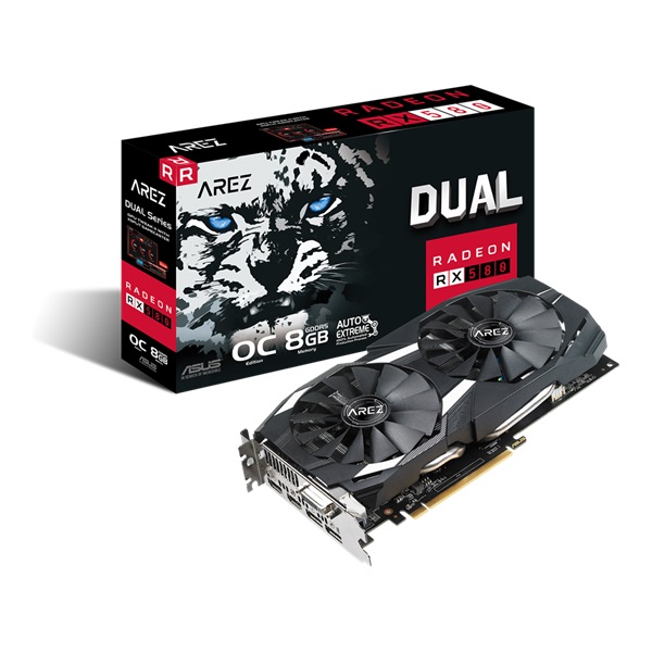 ASUS AREZ-DUAL-RX580-O8G AMD 8GB GDDR5 256bit PCIe videókártya