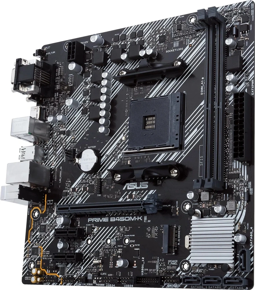 ASUS Alaplap AM4 PRIME B450M-K II AMD B450, mATX
